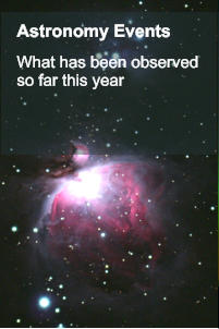 Astronomy Events  What has been observed so far this year